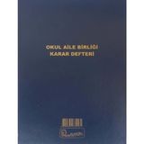 Mikasso Okul Aile Birliği Karar Defteri Ciltli Kapak Sert Düz Kareli Büyük Boy Mavi Okul Defterleri A4 - Çok Renkli