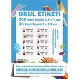 Mikasso Okul Etiketi Kalem Defter Özel Isim Yazılabilen Etiket - Çok Renkli