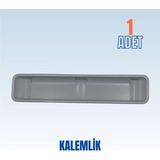 Mikasso Okul Mobilyaları Ahşaba Gömme Plastik Sıra Kalemliği 15*50*260 mm (1 Adet) Ahşap Gri - Çok Renkli