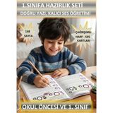 Mikasso Okul Öncesi 1. Sınıfa Okuma Yazma Öğretimi Etkinlik Aktivite Hazırlık Defteri Kitabı Yazı 1 Tam Set - Çok Renkli