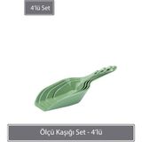 Mikasso Ölçü Kaşığı Set - 4lü Bambu Yeşil