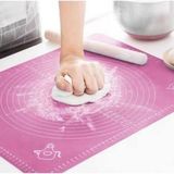 Mikasso Ölçülü Silikon Hamur Açma Matı 45CMX60CM Pembe Silikon