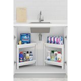 Mikasso Omaş 2 Adet 2 Katlı Üçgen Raf Ünitesi – Köşe Alanlar Için Şık ve Pratik Düzenleyici Köşe Banyo Rafı - Çok Renkli