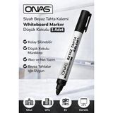 Mikasso Onas Siyah Beyaz Tahta Kalemi Whiteboard Marker Düşük Kokulu 1 Adet Çok Renkli