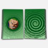 Mikasso One Piece Zoro Çizgisiz A4 Okul Defteri 72 Yaprak Model 3 - Hasır Şapka Serisi Sert Spiralli Çizgisi - Çok Renkli