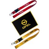 Mikasso Opel Uyumlu Torpido Üstü Kaydırmaz Ped & Anahtarlıklı Oto Ayna Askısı Ipi Kırmızı Sarı Aksesuar Seti - Çok Renkli