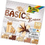 Mikasso Origami Kağıt 15X15 Basics Kahve 50 Tabaka - Çok Renkli