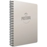Mikasso Orta Boy Pastoral 96YAPRAK Kareli Defter Gri Sert Spiralli Kareli 96 Yaprak Orta Boy Gri Okul Defter - Çok Renkli