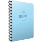 Mikasso Orta Boy Pastoral 96YAPRAK Kareli Defter Mavi Sert Spiralli Kareli 96 Yaprak Orta Boy Mavi Okul Deft - Çok Renkli