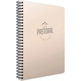 Mikasso Orta Boy Pastoral 96YAPRAK Kareli Defter Pastel Turuncu Sert Spiralli Kareli 96 Yaprak Orta Boy Turu - Çok Renkli
