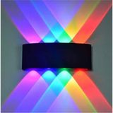 Mikasso Otel Cafe Bar Disko Aplik 4 Işık Renkli Dekoratif LED Aplik, 8 Watt Modern Tasarım LED Armatür Plast - Çok Renkli