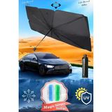 Mikasso Oto Ön Cam Güneşlik ve Sihirli Sünger Oto Şemsiye Oto Güneşlik Isı Geçirmez Iç Aksam Koruyucu Uyumlu - Çok Renkli