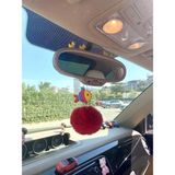 Mikasso Otomobil Dikiz Süsü Renkli Balık Dikiz Süsü Kırmızı Peluş Ponpon Dikiz Süsü - Çok Renkli