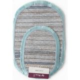Mikasso Oval Püsküllü 2’li Klozet Takımı 60X100 + 50X60 – Kaymaz Tabanlı Örme Banyo Paspas Seti Pamuklu Turk - Çok Renkli