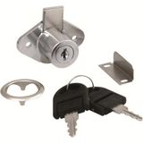 Mikasso Oval Silindir Nikel Krom Çekmece Kilidi 22 mm 0806 - Çok Renkli