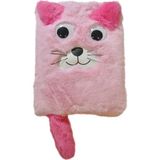 Mikasso Oynar Göz Peluş Kedi Hatıra Defteri Çizgili - PN-336 - Açık Pembe Sert Düz Çizgili 100 Yaprak Orta B - Çok Renkli