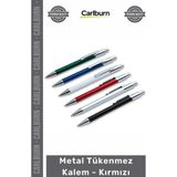 Mikasso Özel Üretim Şık Ofis Hediyelik Promosyon Logolu Tasarım Dayanıklı Metal Tükenmez Kalem Kırmızı Çok R - Çok Renkli