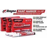 Mikasso Paint Marker Çok Yüzeyli Kalıcı Boya Kalemi Cam, Metal, Plastik, Taş, Ahşap Uyumlu Kırmızı - Çok Renkli