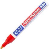 Mikasso Paint Markör Rötuş Kalemi (ahşap, Cam, Plastik, Metal, Plastik, Kağıt) Kırmızı