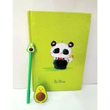Mikasso Panda Okul -Hatıra-Anı Günlük Defteri -Avakado Jel Kalem-Avakado Kalemtraş Okul Seti Sert Düz Çizgil - Çok Renkli