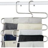 Mikasso Pantalon ve Eşarp Askılığı Metal 5 Katlı Metal Gri