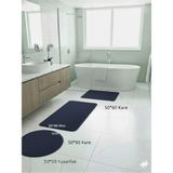 Mikasso Panyo Pelüş Kaymaz Tabandan Olüşmakta Paspas Seti 2li+3lü+4lü Çeşitlerde Ölçüler Polyester Lacivert - Çok Renkli