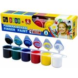 Mikasso Parmak Boyası 22 ml 6 Renk - Md 6 Lı Parmak Boyası 22 ml Çok Renkli