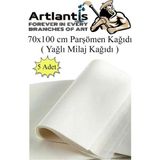 Mikasso Parşömen Kağıdı Milaj Kağıdı 70X100 cm 5 Adet Yağlı Çizim Kağıdı Parşumen Ince Kopya Kağıdı - Çok Renkli