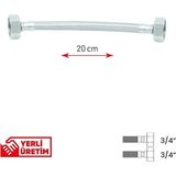 Mikasso Paslanmaz Çelik Flex Hortum 3/4 - 3/4 Kombi ve Sayaç Bağlantı Hortumu 20 cm Çok Renkli