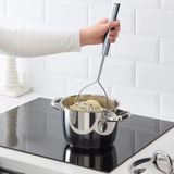Mikasso Paslanmaz Çelik Kancalı Metal Patates Ezici 26-9 cm Patates Püre Yapıcı Çelik