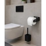 Mikasso Paslanmaz Çelik Minimal Tuvalet Kağıtlığı, Wc Kağıdı Askısı , Banyo & Tuvalet Mat Siyah- BTH-016 Pas - Çok Renkli