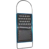 Mikasso Paslanmaz Metal Saplı Mavi Üç Fonksiyonlu Düz Rende 30 x 11 cm
