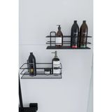 Mikasso Paslanmaz Yapışkanlı 2 Li Set Banyo Rafı Duş Şampuanlık Duvar Düzenleyici Organizer Banyo Seti Pasla - Çok Renkli