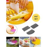 Mikasso Pasta Hamur Düzeltici Kesici / Kazıyıcı Dekoratif Set Plastik