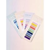 Mikasso Pastel Tonlar 800 Yaprak Şeffaf Cetvelli Postit Not Kağıdı Seti 4 Adet Set-2 Yapışkanlı Not Kağıdı - Çok Renkli