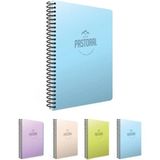 Mikasso Pastoral 120 Yp. Kareli Sprialli Plastik Kapak Defter Sert Spiralli Kareli 120 Yaprak Büyük Boy Pemb - Çok Renkli