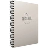 Mikasso Pastoral 17X24 60 Yaprak Plastik Kapak Spiralli Defter (3250) Kareli Gri Sert Spiralli Kareli Büyük - Çok Renkli
