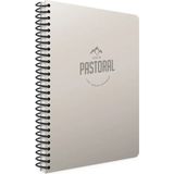 Mikasso Pastoral 17X24 96 Yaprak Plastik Kapak Spiralli Defter (3254) Kareli Gri Sert Spiralli Kareli 96 Yap - Çok Renkli