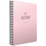 Mikasso Pastoral 17X24 96 Yaprak Plastik Kapak Spiralli Defter (3254) Kareli Pembe Sert Spiralli Kareli 96 Y - Çok Renkli