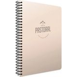 Mikasso Pastoral 17X24 96 Yaprak Plastik Kapak Spiralli Defter (3254) Kareli Ten Rengi Sert Spiralli Kareli - Çok Renkli