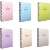 Mikasso Pastoral 96 Yaprak A4 Spiralli Kareli Defter 3 Adet Sert Spiralli Kareli 96 Yaprak Büyük Boy Turuncu - Çok Renkli