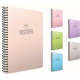 Mikasso Pastoral A4 Spiralli Pp Plastik Kapak Defter 96 Yaprak Kareli 4 Lü Paket Karton Spiralli Kareli 96 Y - Çok Renkli