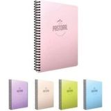 Mikasso Pastoral Spiral Pp Kapak Defter (A6) 80 Yaprak ( Çizgili ) (Stand) Karton Spiralli Çizgili Küçük Boy - Çok Renkli