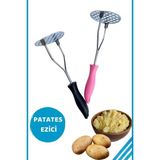Mikasso Patates Ezici, Renkli Saplı Patates Ezici, Püre Yapıcı Çelik
