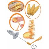 Mikasso Patates Kulesi Spiral Dilimleyici Patates Kesici Kızartılmış Patates 4 Şiş Hediyeli Çelik