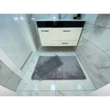 Mikasso Peluş Banyo Paspası Takımı 2'li Küçük Boy Jel Kaymaz Taban Post - - Gri Polyester Makine Halısı Kalı - Çok Renkli