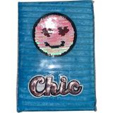 Mikasso Peluş Defter Pls-03 Smile- Mavi Sert Düz Çizgili Orta Boy Mavi Okul Defterleri A6 80 Yaprak - Çok Renkli