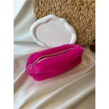 Mikasso Peluş Kalemlik Kalpli Saten Astarlı Kalem Kutusu Tekstil Pembe - Çok Renkli