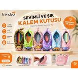 Mikasso Peluş Kalemlik Sevimli Kalem Kutusu Geniş Hacimli Fermuarlı Okul Kalemliği Kız Çocuk Kalem Çantası Ç - Çok Renkli
