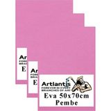 Mikasso Pembe Eva 50X70 cm 3 Adet Eva Süngeri Okul Kreş Anasınıfı Elişi Etkinlikleri - Çok Renkli